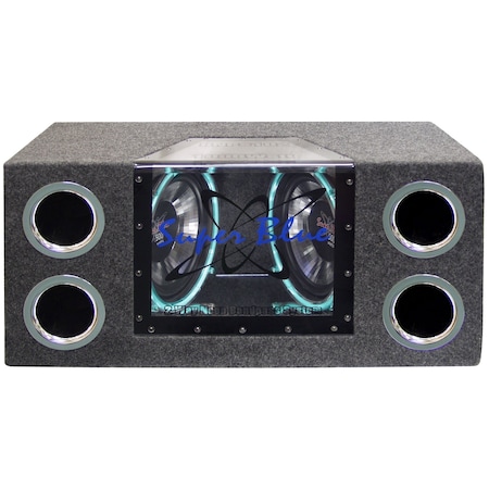 Pyramid Dual 12'' 1200 Watt Bandpass Speaker System W/Neon Accent Lighting BNPS122